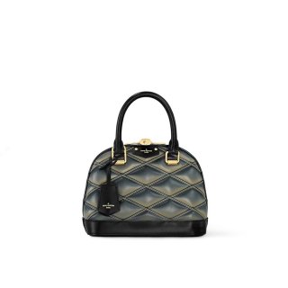 Louis Vuitton Alma BB Bag in Quilted Lambskin M23576 Black/Beige