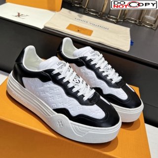 Louis Vuitton V Groovy Platform Sneakers in Monogram Leather White/Black