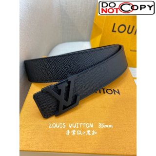 Louis Vuitton LV 35mm Reversible Belt in Grainy Calfskin Black/Black Buckle