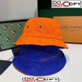 Louis Vuitton Reversible Canvas Bucket Hat Orange/Blue