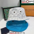 Louis Vuitton Reversible Canvas Bucket Hat Grey/Blue