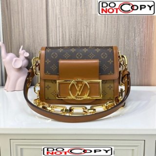 Louis Vuitton Dauphine MM Bag with Maxi LV Circle M46537 Monogram Canvas/Brown