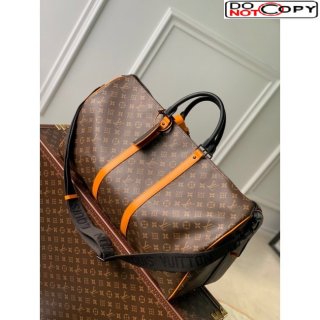 Louis Vuitton Keepall Bandouliere 55 Travel bag in Monogram Canvas M46703 Orange/Brown