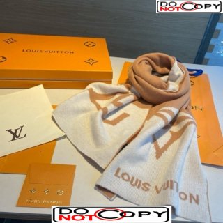 Louis Vuitton Knit Cashmere Long Scarf 32x180cm White/Brown