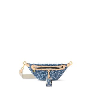 Louis Vuitton High Rise Belt Bag/Bumbag in Blue Monogram Denim M46837