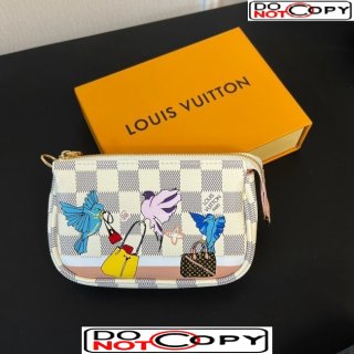Louis Vuitton Mini Pochette Accessoires Bag On Chain Bird/Damier Azur M82510