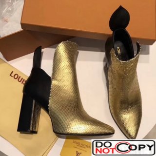 Louis Vuitton Pokerface Ankle Boot 1A2VKG Black Gold