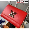 Louis Vuitton Epi Leather Twist MM Shoulder Bag M50282 Red/Gold