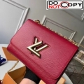 Louis Vuitton Epi Leather Twist MM Shoulder Bag M50282 Deep Red/Gold