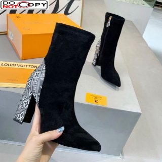 Louis Vuitton Since 1854 and Suede Short Boots Black/Grey