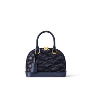 Louis Vuitton Alma BB Bag in Quilted Lambskin M23666 Navy Blue
