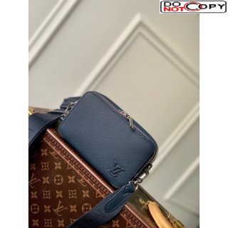 Louis Vuitton Alpha Wearable Grained Leather Strap Wallet M59161 Navy Blue