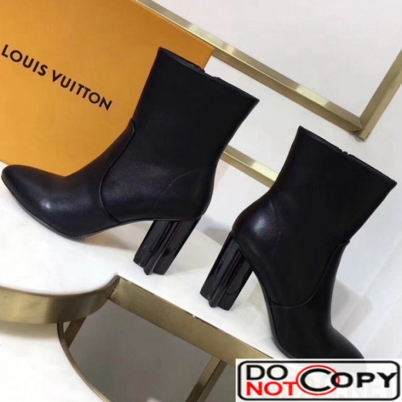 Louis Vuitton Black Calfskin Silhouette Ankle Boot