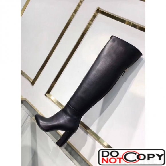 Louis Vuitton Black Calfskin Upper East Thigh Boot