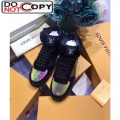 Louis Vuitton Boombox High top Iridescent Sneakers Black