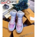 Louis Vuitton Boombox High top Iridescent Sneakers Light Blue