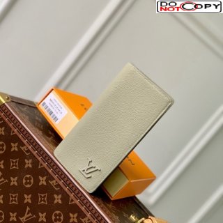 Louis Vuitton Brazza Wallet in Grained Leather M69980 Sage Green