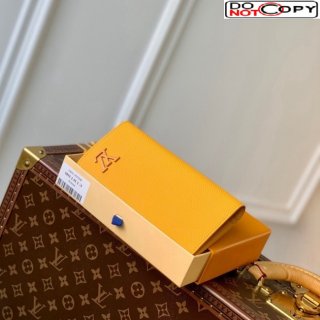 Louis Vuitton Brazza Wallet in Grained Leather M69980 Yellow