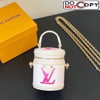 Louis Vuitton Bucket Pouch Bag Charm White