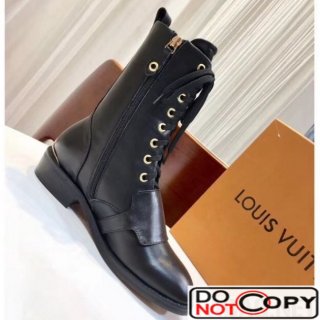 Louis Vuitton Buckle Black Clafskin Boot
