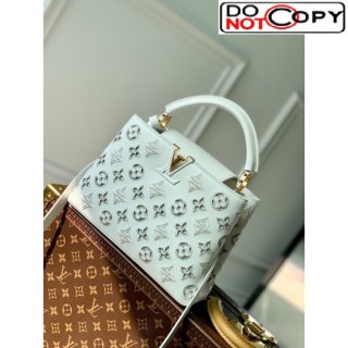 Louis Vuitton Capucines BB Bag in Monogram Calfskin Leather M22922 White