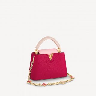Louis Vuitton Capucines BB Bag with Chain M20845 Red