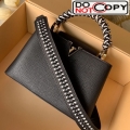 Louis Vuitton Capucines BB with Braided Handle M55236 Black White