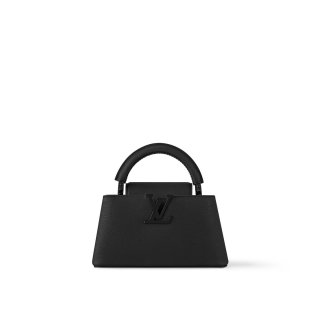 Louis Vuitton Capucines East-West Small Bag in Matte Calfskin M23955 All Black