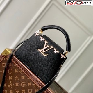 Louis Vuitton Capucines Flower Crown Mini Bag in Taurillon Leather M23263 Black