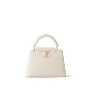 Louis Vuitton Capucines Flower Crown Mini Bag in Taurillon Leather M23331 White