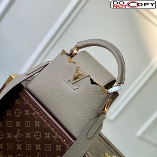 Louis Vuitton Capucines Flower Crown Mini Bag in Taurillon Leather M24567 Grey
