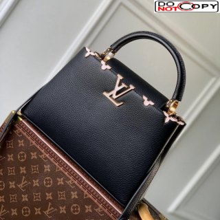 Louis Vuitton Capucines Flower Crown MM Bag in Taurillon Leather M23263 Black