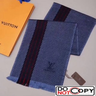 Louis Vuitton Cashmere Scarf For Men Blue