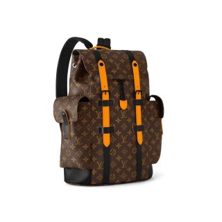 Louis Vuitton Christopher MM Backpack Bag in Monogram Macassar Canvas M46686 Radiant Sun Yellow