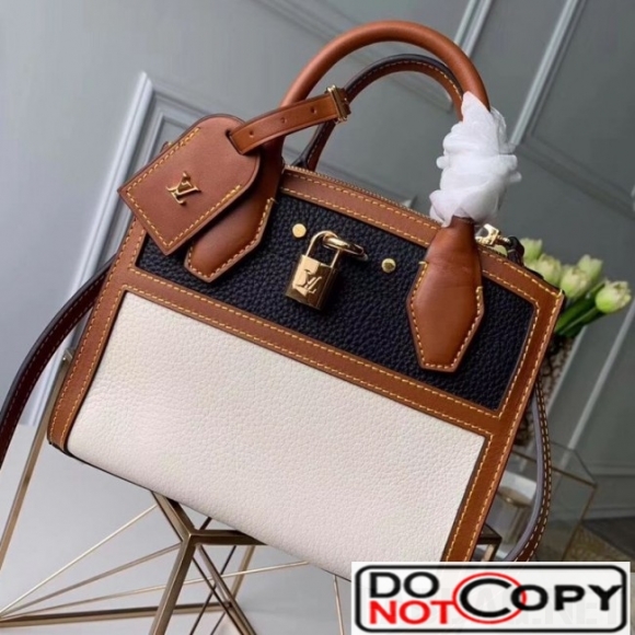 Louis Vuitton City Steamer Mini Top Handle Bag M55099 Black White