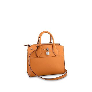 Louis Vuitton City Steamer MM Bag In Smooth Grainy Calfskin M55348 Orange
