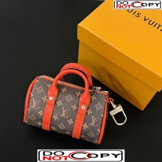 Louis Vuitton Colormania Mini Keepall Pouch Bag Charm and Key Holder in Monogram Canvas Orange