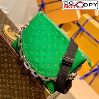 Louis Vuitton Coussin MM Bag in Patent Monogram Leather M57783 Green