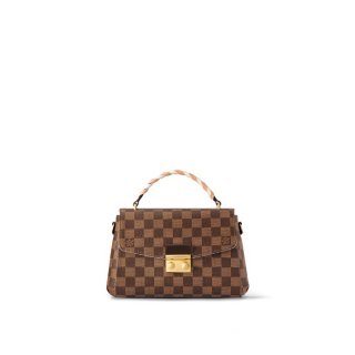 Louis Vuitton Croisette Bag in Damier Ebene Canvas with Braided Top Handle N40451