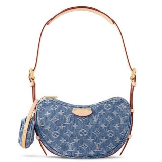 Louis Vuitton Croisette MM Shoulder Bag in Blue Monogram Denim M46856