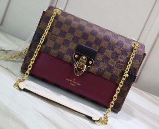 Louis Vuitton Damier Ebene Canvas Vavin PM Chain Bag N40109 Bordeaux