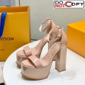 Louis Vuitton Fame Platform Sandal 14.5cm in Light Pink Patent Leather