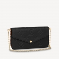 Louis Vuitton Felicie Pochette in Embossed Leather M80679 Black Fall