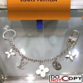 Louis Vuitton Fleur DEpi Bag Charm Chain M65110 White Silver Hardware