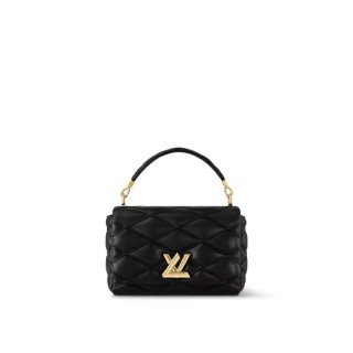 Louis Vuitton GO-14 MM Shoulder Bag in Quilted Lambskin M22891 Black