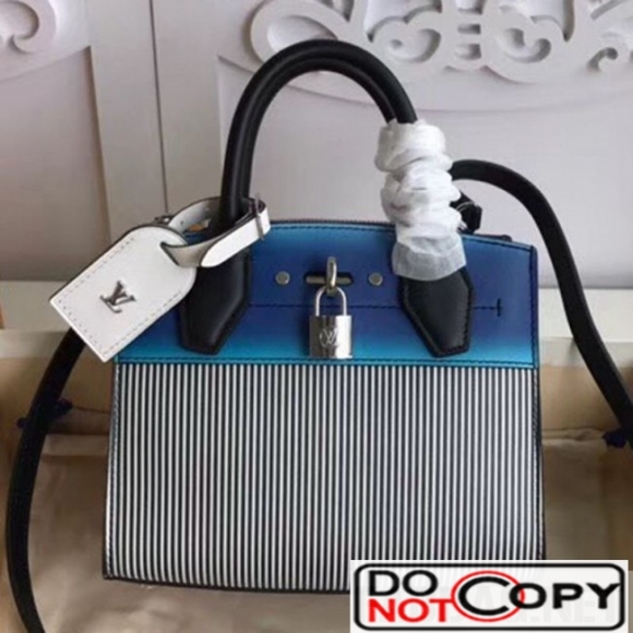 Louis Vuitton Gradient Blue and Stripes City Steamer Mini Top Handle Bag M53799