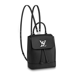Louis Vuitton Grainy Calfskin Lockme Mini Backpack Black M54573