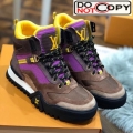 Louis Vuitton High-top Sneakers in Mesh and Suede Patchwork Purple (For Women and Men)
