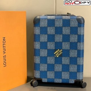 Louis Vuitton Horizon 55 Luggage Travel Bag in Damier Canvas Blue