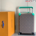 Louis Vuitton Horizon 55 Luggage Travel Bag in Monogram Macassar Canvas Vert Green